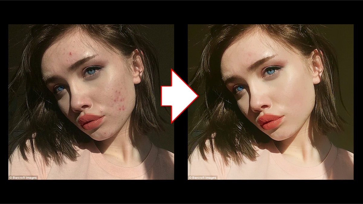 Smooth skin with photoshop Smooth skin with photoshop, Remove acne in Adobe Photopea #2