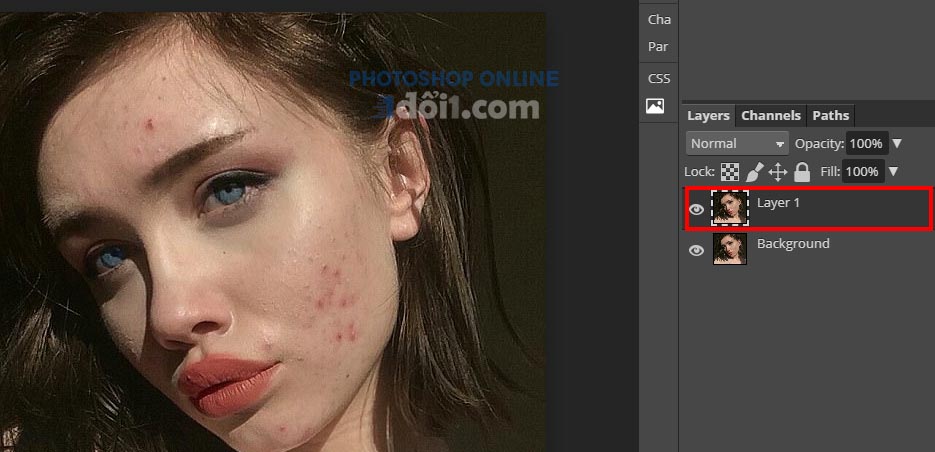 rub ebony pts Smooth skin with photoshop, remove acne with photoshop