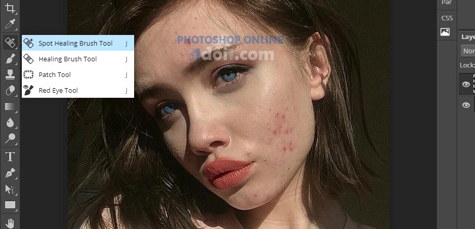 cong cu lam min da photoshop Smooth skin with photoshop, remove acne with photoshop
