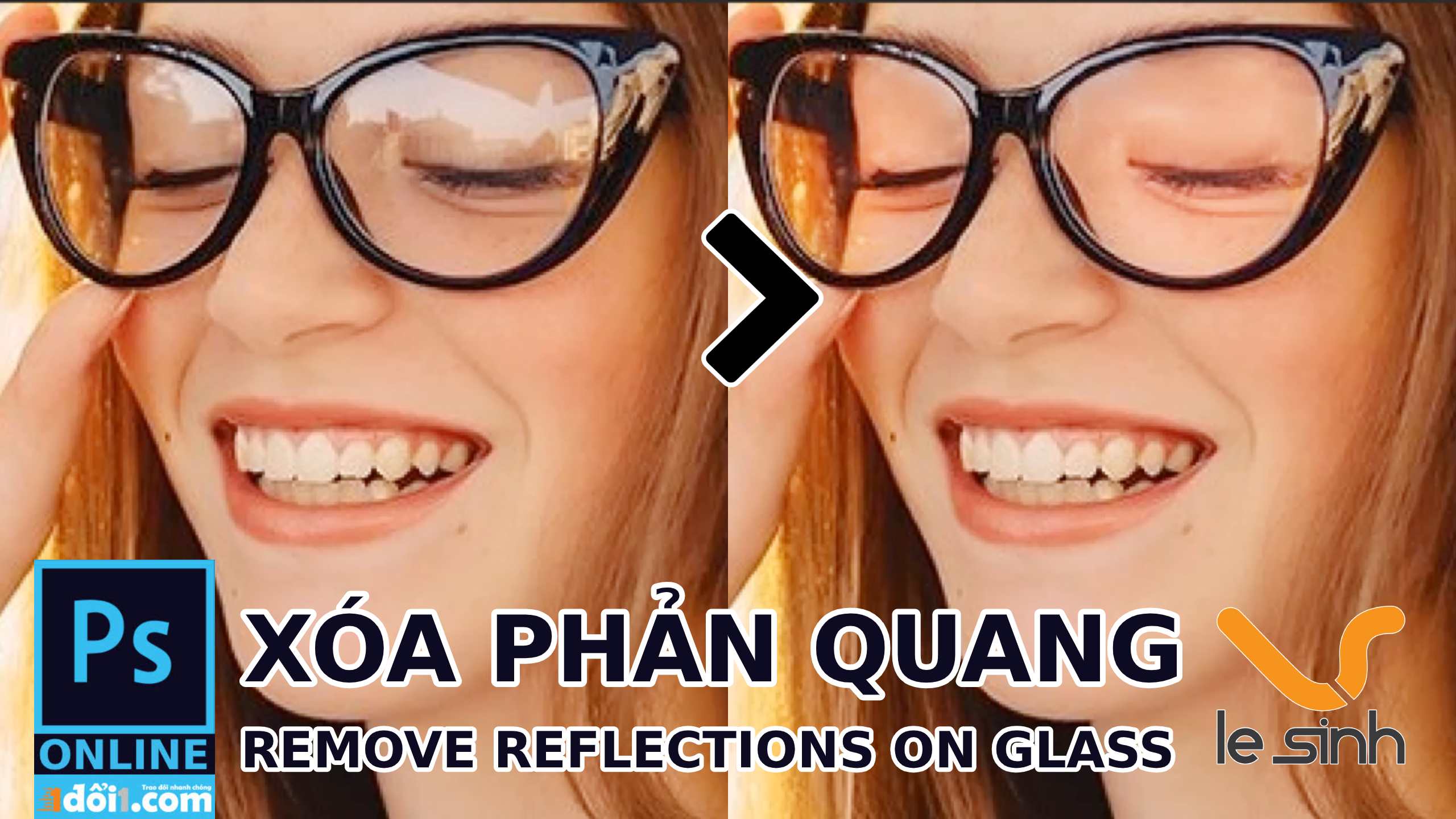 Cách xóa phản xạ trên kính trong photoshop online 1 How to remove glass reflections in adobe photopea #6