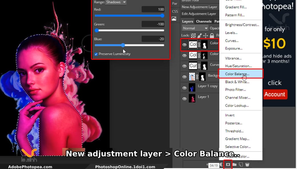 Perform the 2nd color balance